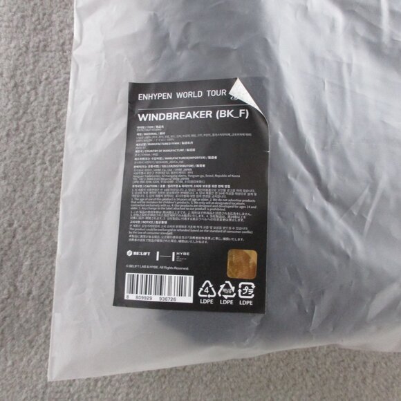 ENHYPEN World Tour Fate Windbreaker Adult F Black Jacket Pullover Lightweight - Picture 8 of 13